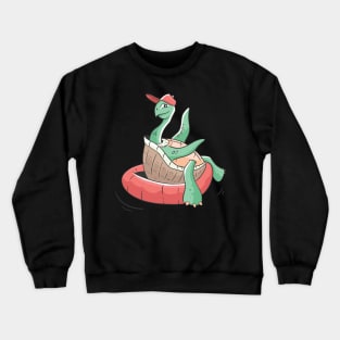 summer fun turtle swimming Crewneck Sweatshirt